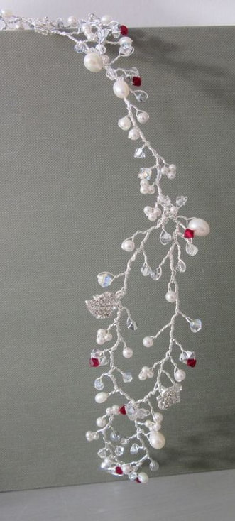 Blueblue vine made bespoke with Ruby crystals